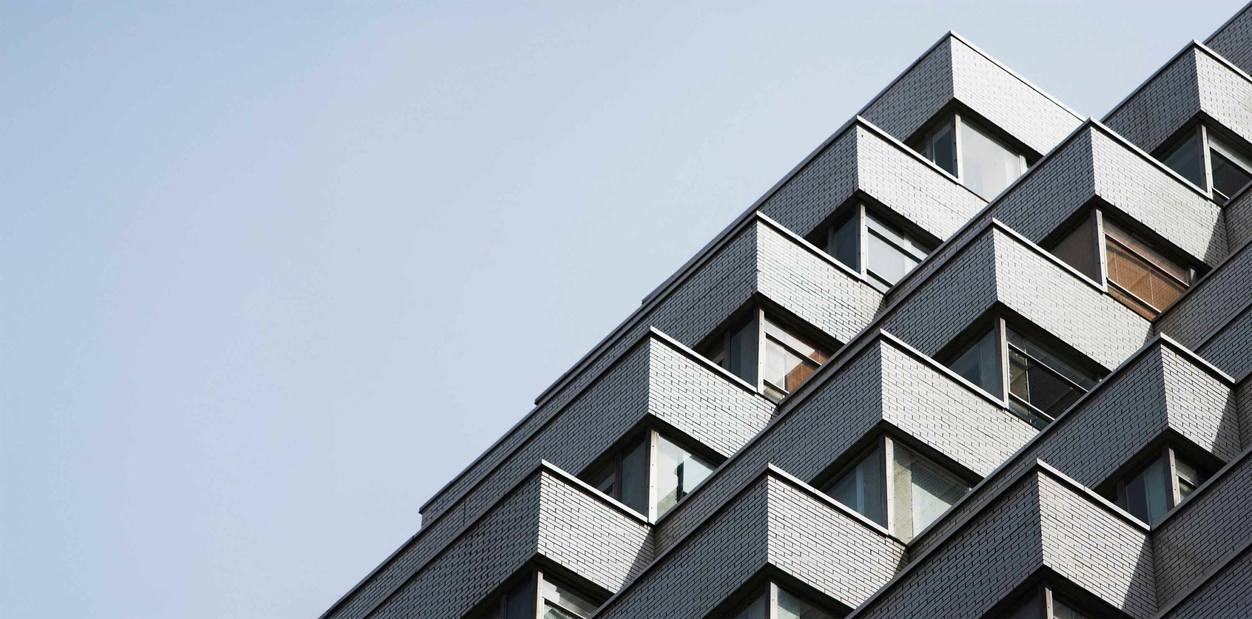 Apartment block, low angle view