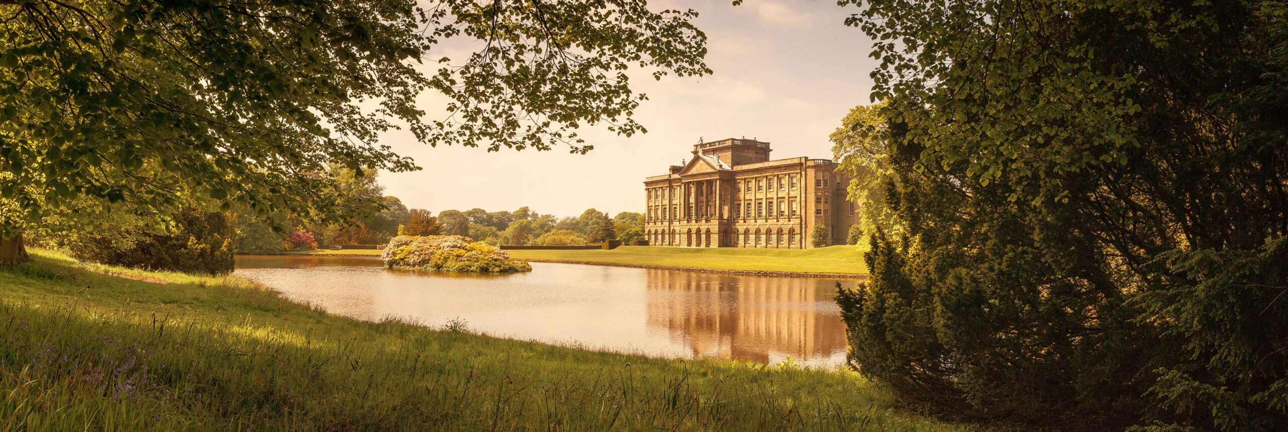 A panoramic view of Lyme Hall, Cheshire