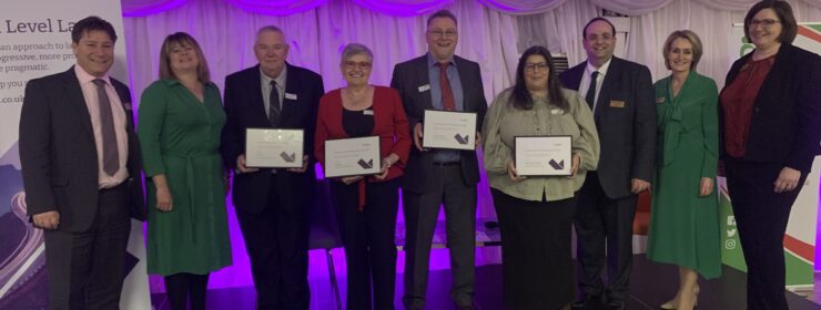 Charity representatives with members of the Birketts team