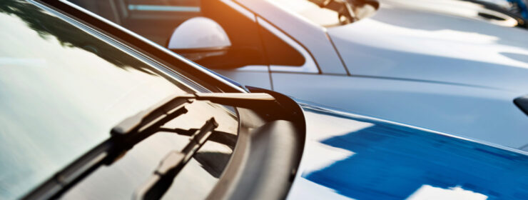 New cars parking at dealership New cars parking at dealership