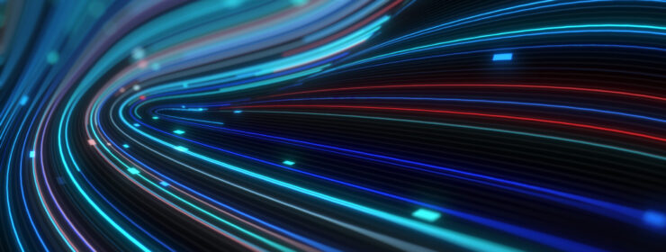 Abstract technology background, big data digital line wave business concept