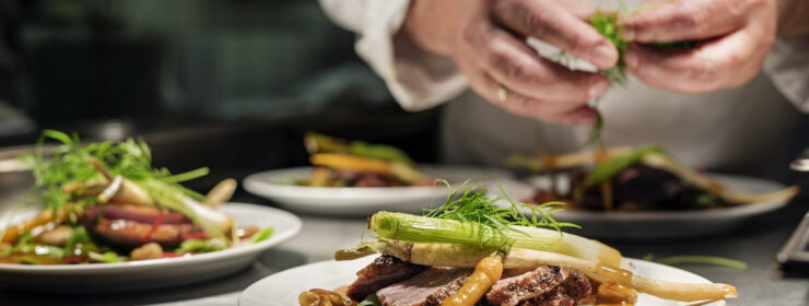 Berberi Duck Breast with Seasonal Vegetables.