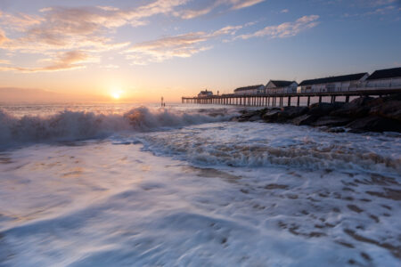 Southwold Pier on the Suffolk Coast at sunrise