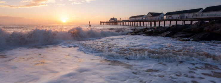 Southwold Pier on the Suffolk Coast at sunrise