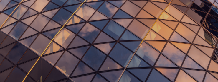 The Gherkin Building in downtown London, UK